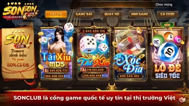 SONCLUB là cổng game quốc tế uy tín tại thị trường Việt SONCLUB là cổng game quốc tế uy tín tại thị trường Việt